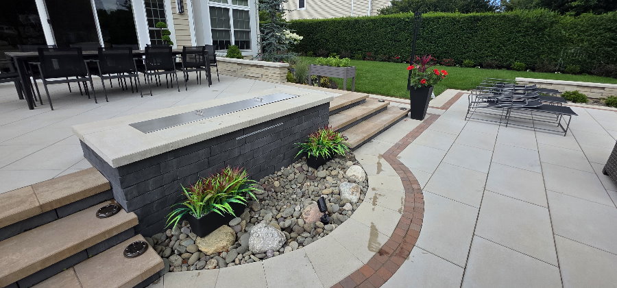 Raise Patio with fire pit